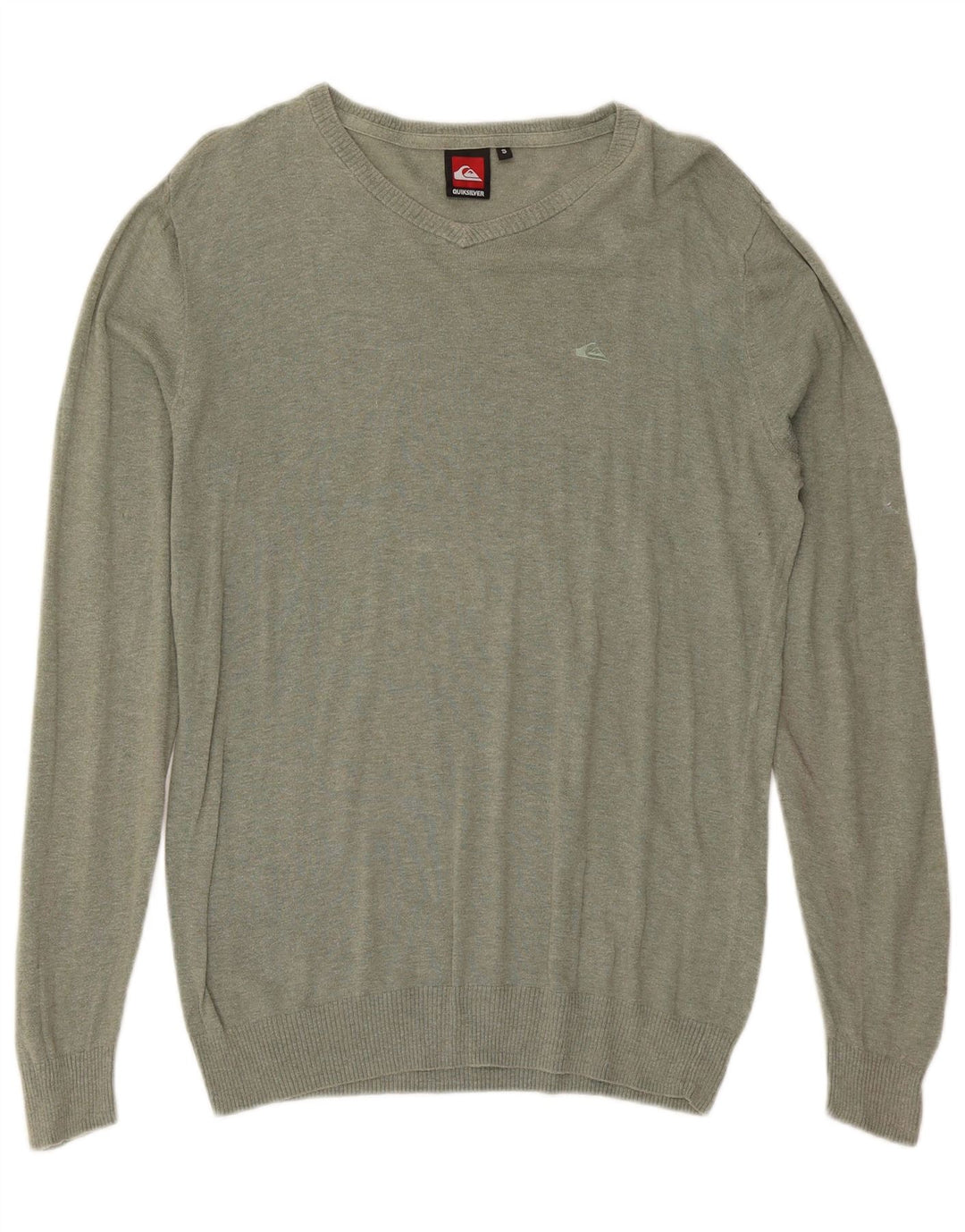 Maglione da uomo con scollo a V Quiksilver piccolo in cotone verde