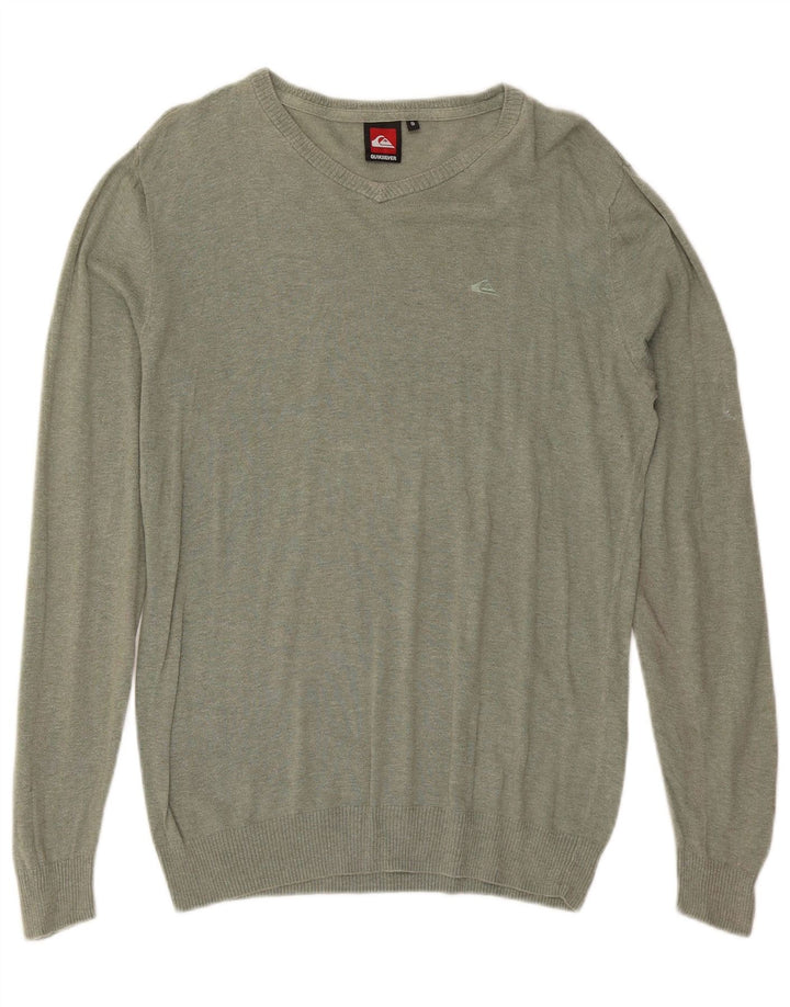 Maglione da uomo con scollo a V Quiksilver piccolo in cotone verde