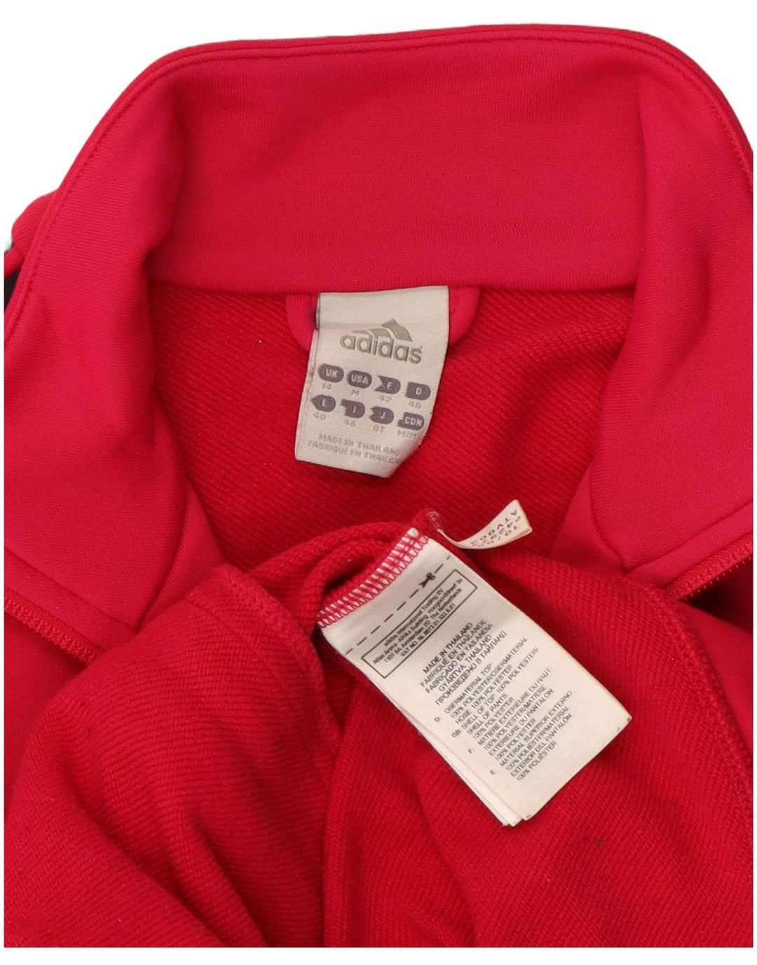 Giacca da tuta da donna Adidas UK 14 poliestere rosa medio