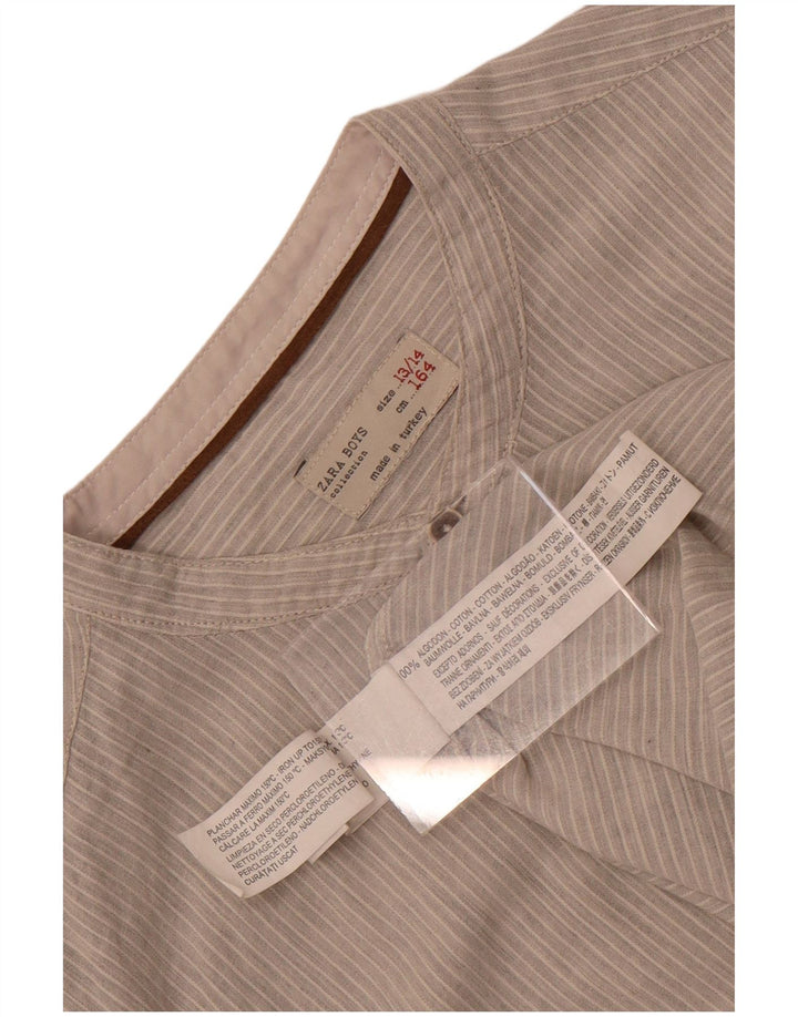 Camicia Zara Bambino 13-14 Anni Cotone Gessato Grigio