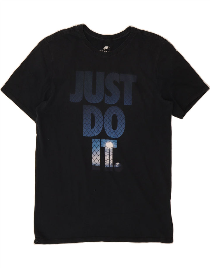 NIKE Mens Athletic Cut Graphic T-Shirt Top Medium Black Cotton Vintage Nike and Second-Hand Nike from Messina Hembry 