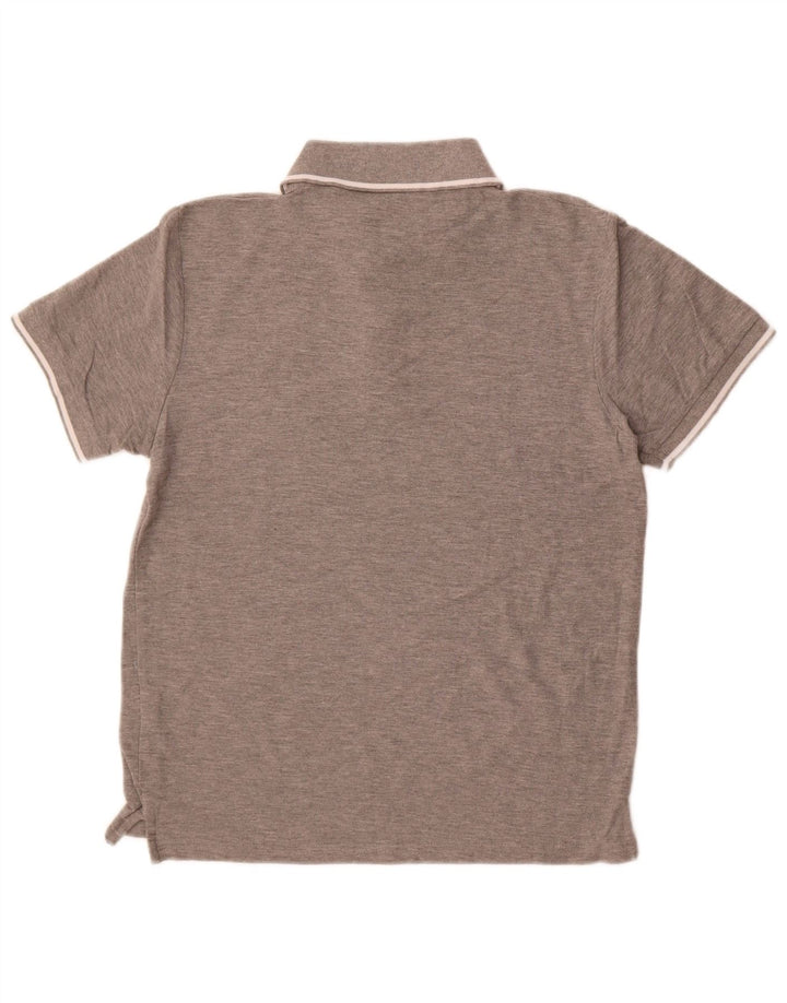 Polo classica da uomo Carrera in cotone grigio medio