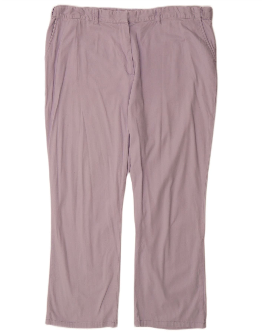 COTTON TRADERS Pantaloni chino dritti da donna UK 22 3XL W40 L30 Viola