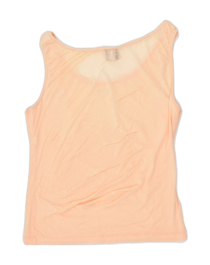 PAUL & SHARK Womens Vest Top UK 10 Small Orange Cotton | Vintage Paul & Shark | Thrift | Second-Hand Paul & Shark | Used Clothing | Messina Hembry 