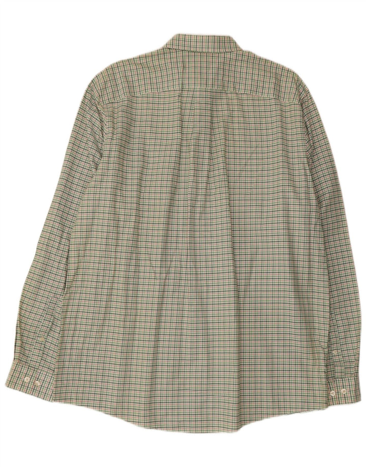 Eddie Bauer Camicia da uomo in flanella dalla vestibilità comoda e alta XL in cotone a quadri verde