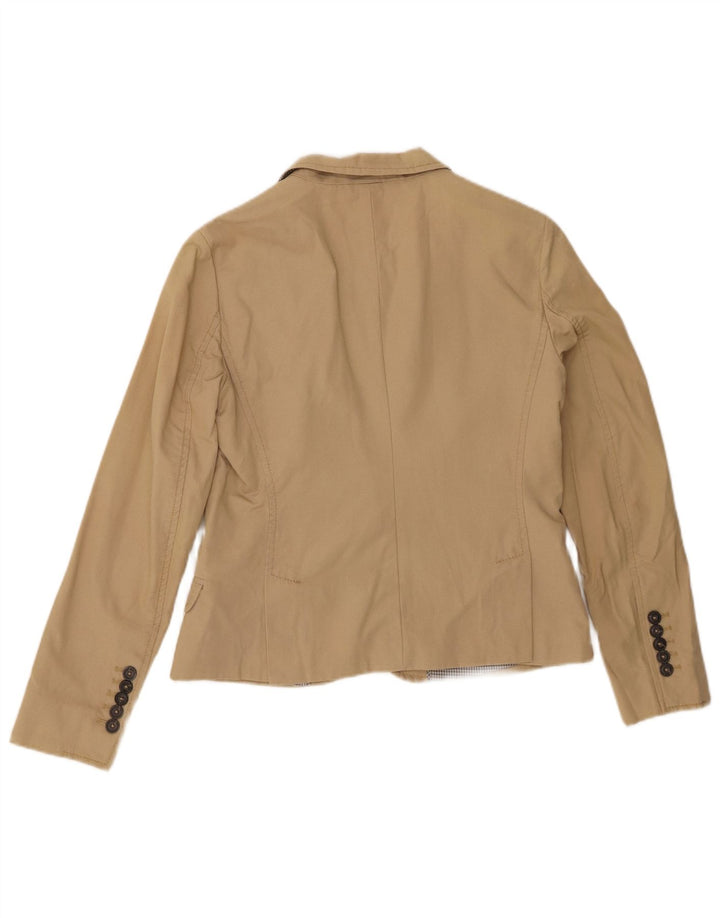 MASSIMO DUTTI Giacca blazer da donna a 1 bottone EU 40 Cotone beige medio