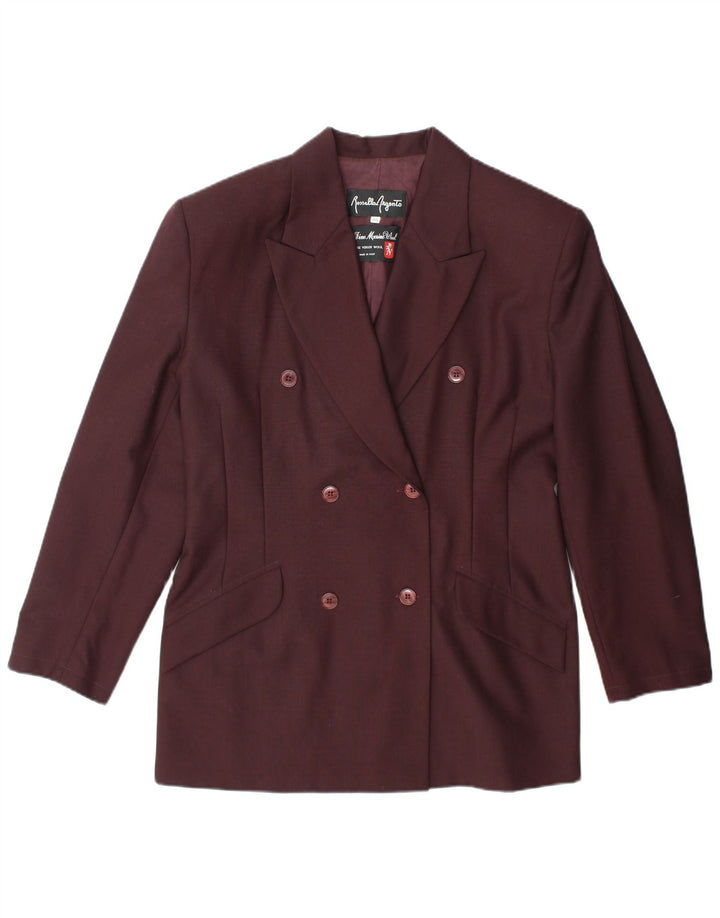 ROSSELLA ARGENTO Giacca Blazer Doppiopetto Donna IT 46 Large Bordeaux