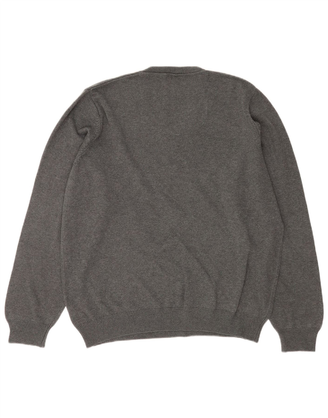 Maglione da uomo Marks & Spencer vestibilità regolare con scollo a V, grande cotone grigio