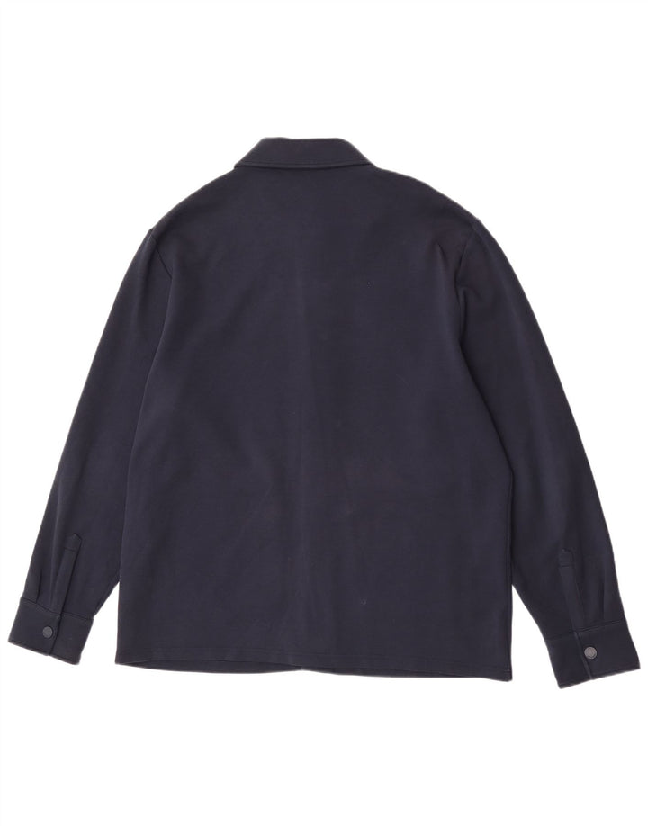Giubbotto bomber autografo da uomo Marks & Spencer UK 40 grande cotone blu navy