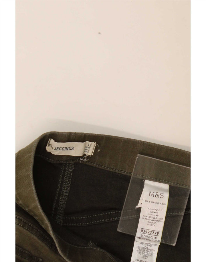 Jeans Jeggings da donna Marks & Spencer UK 12 MediumW30 L26 Cotone kaki
