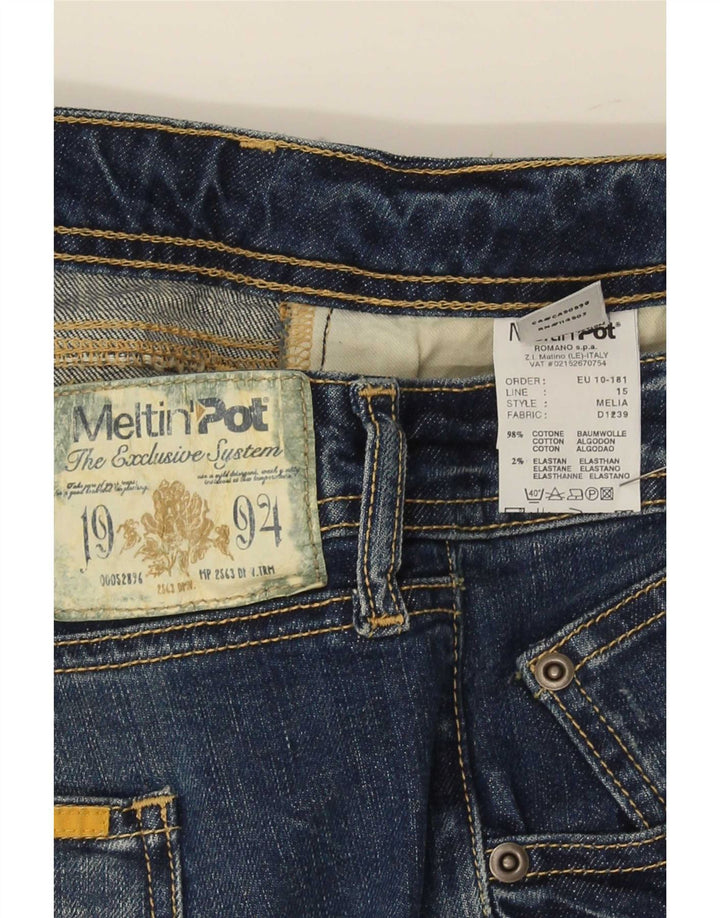 Jeans dritti da donna Meltin' Pot W34 L34 cotone blu
