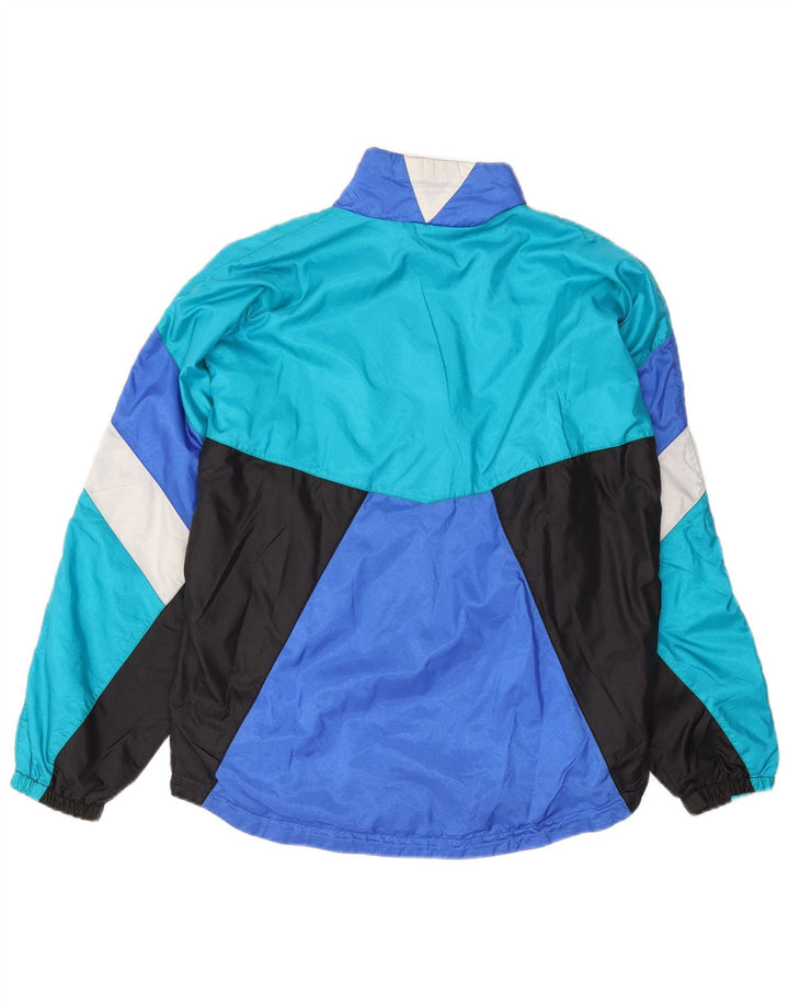 Tuta intera da uomo Frank Shorter in nylon color block blu medio