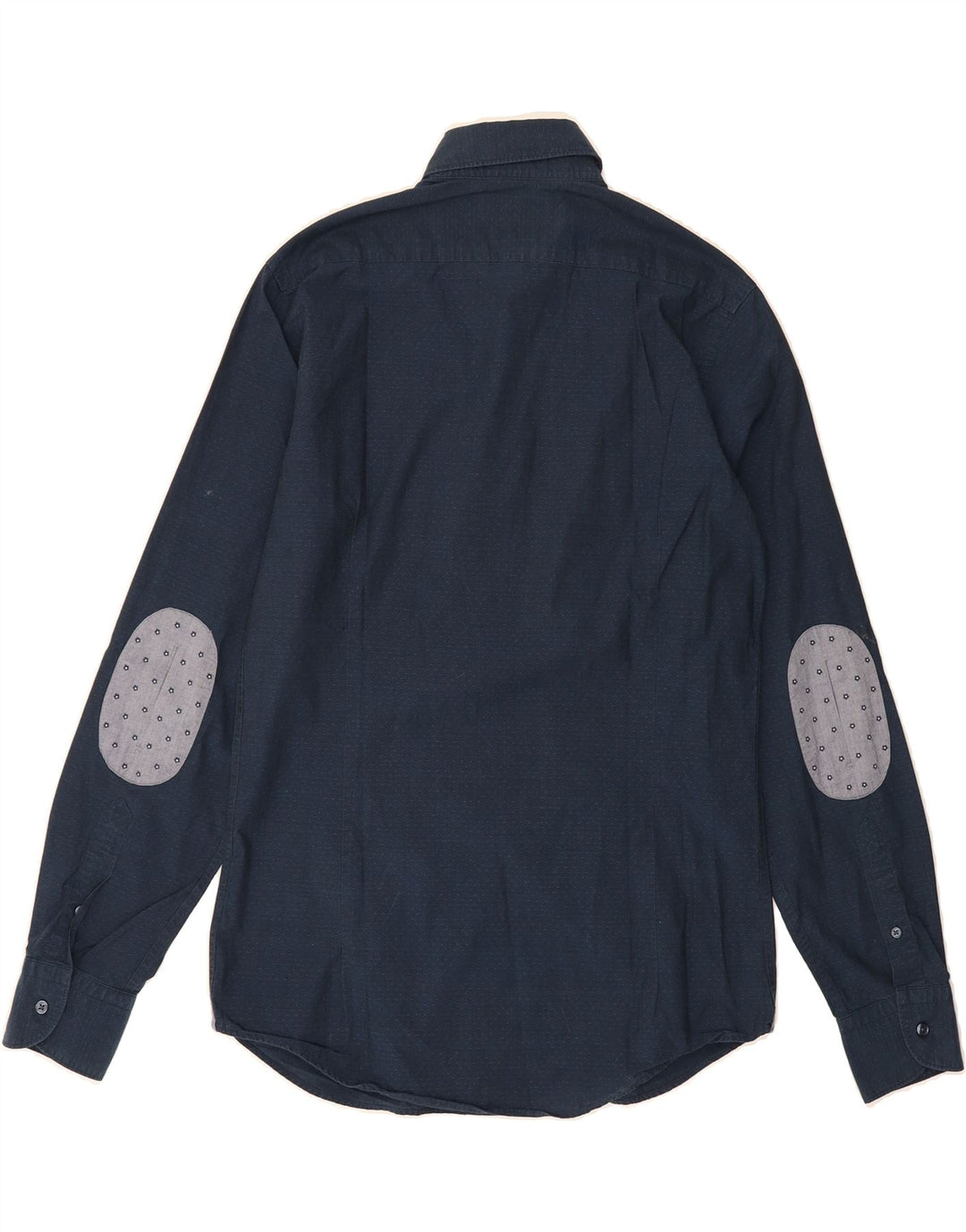 MASSIMO DUTTI Mens Shirt Small Navy Blue Spotted Vintage Massimo Dutti and Second-Hand Massimo Dutti from Messina Hembry 