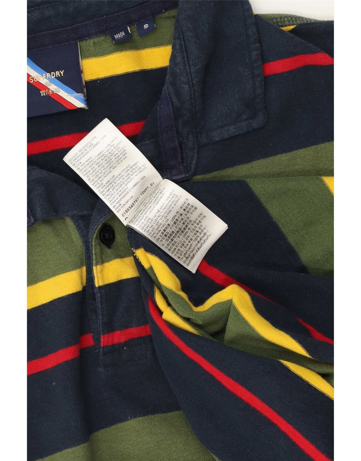 Polo da uomo Superdry piccola in cotone a righe multicolori