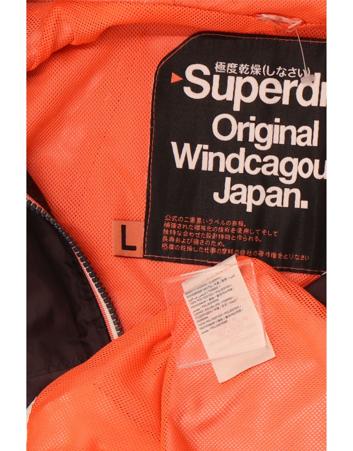 Giacca a vento da donna Windcagoule SUPERDRY UK 16 grande grigia