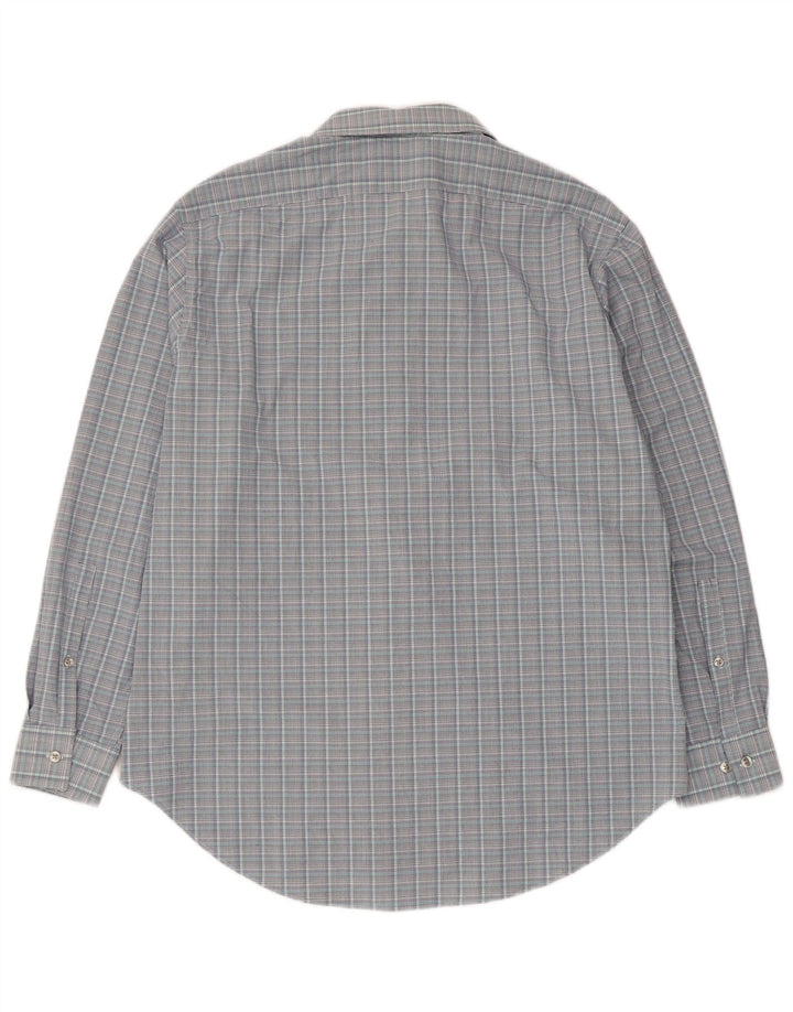 Camicia slim fit da uomo Calvin Klein taglia 16 1/2 grande quadri grigi