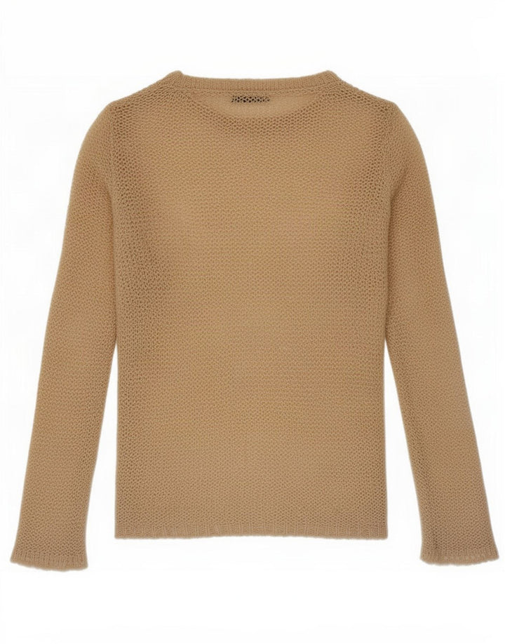 Top trasparente da donna Zara a maniche lunghe UK 10 piccolo Beige