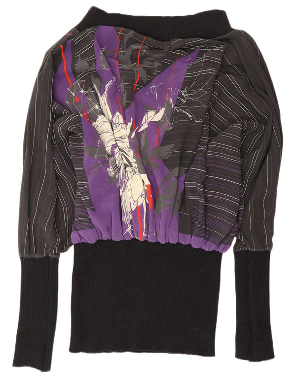 Abito da donna Diesel a vita bassa trasparente UK 14 medio multicolore