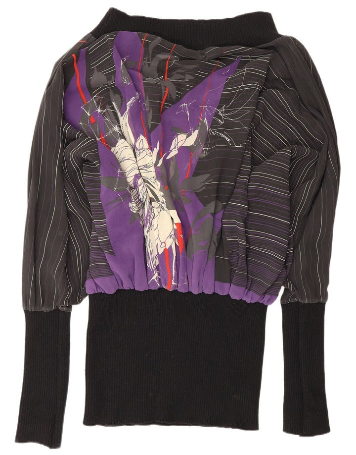 Abito da donna Diesel a vita bassa trasparente UK 14 medio multicolore