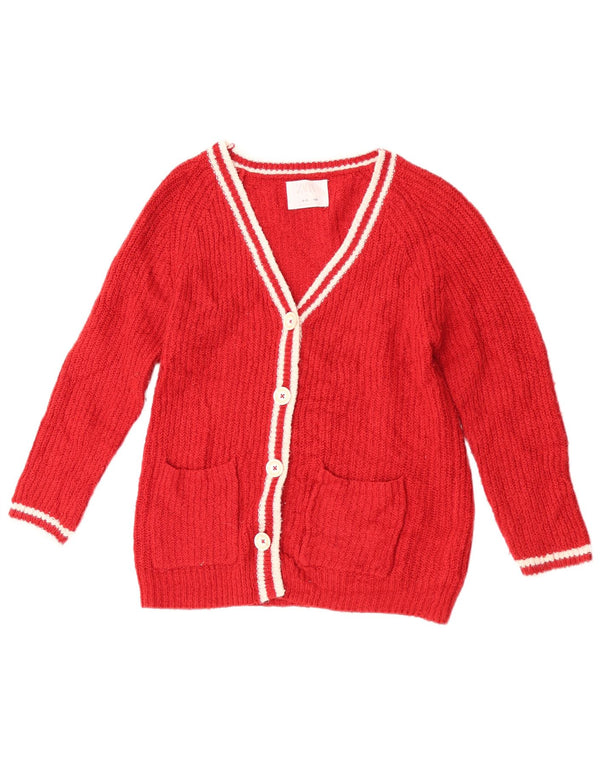 Maglione cardigan per ragazze Zara 9-10 anni rosso acrilico