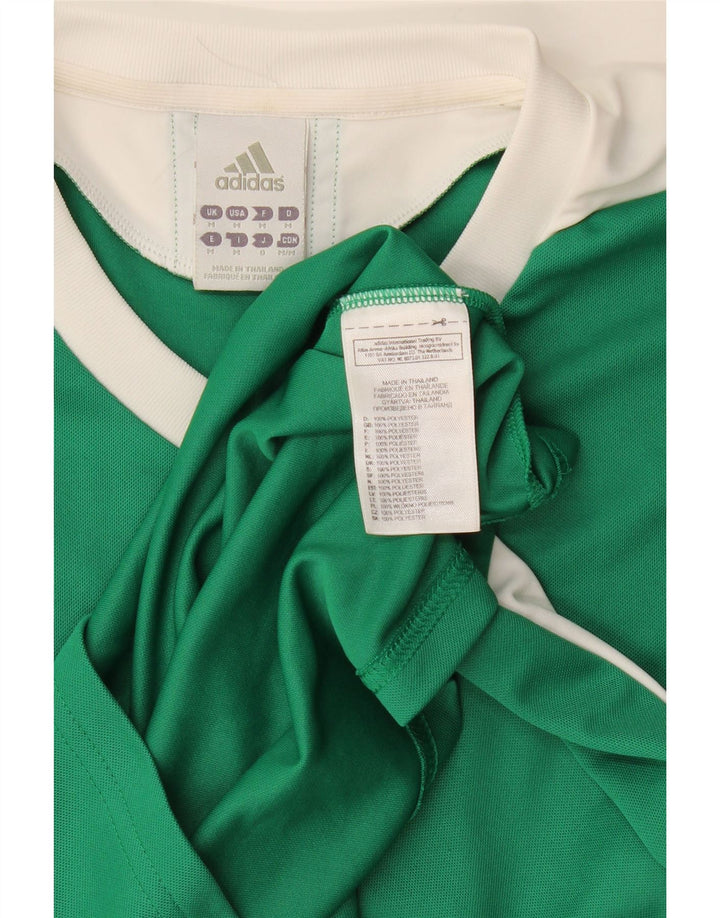 T-shirt Adidas Climalite da uomo Top in poliestere color block verde medio