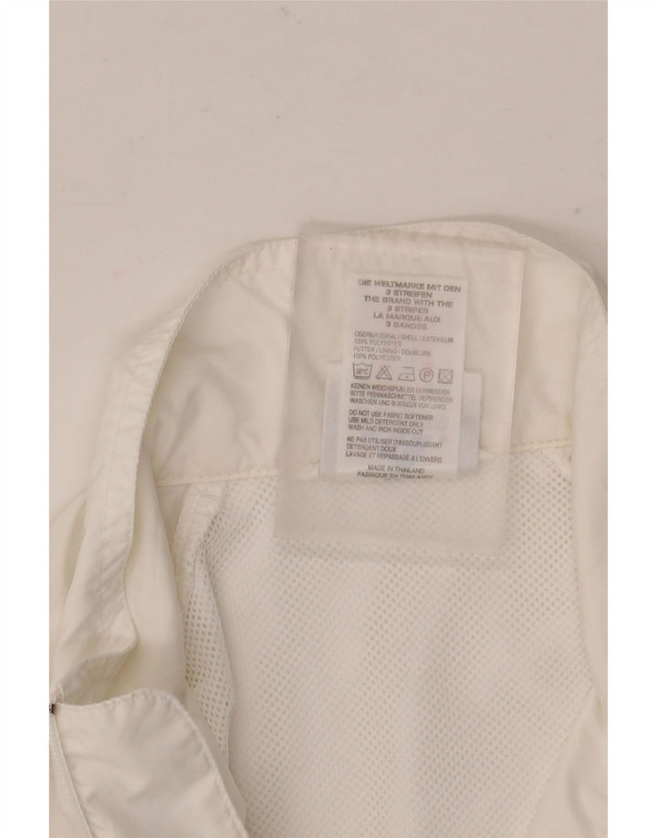 Giacca da ginnastica da uomo Adidas Small bianca in poliestere