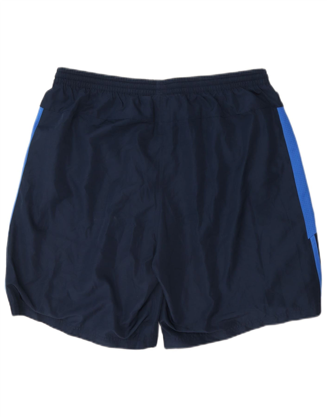 Pantaloncini sportivi Adidas da uomo grandi in poliestere color block blu navy