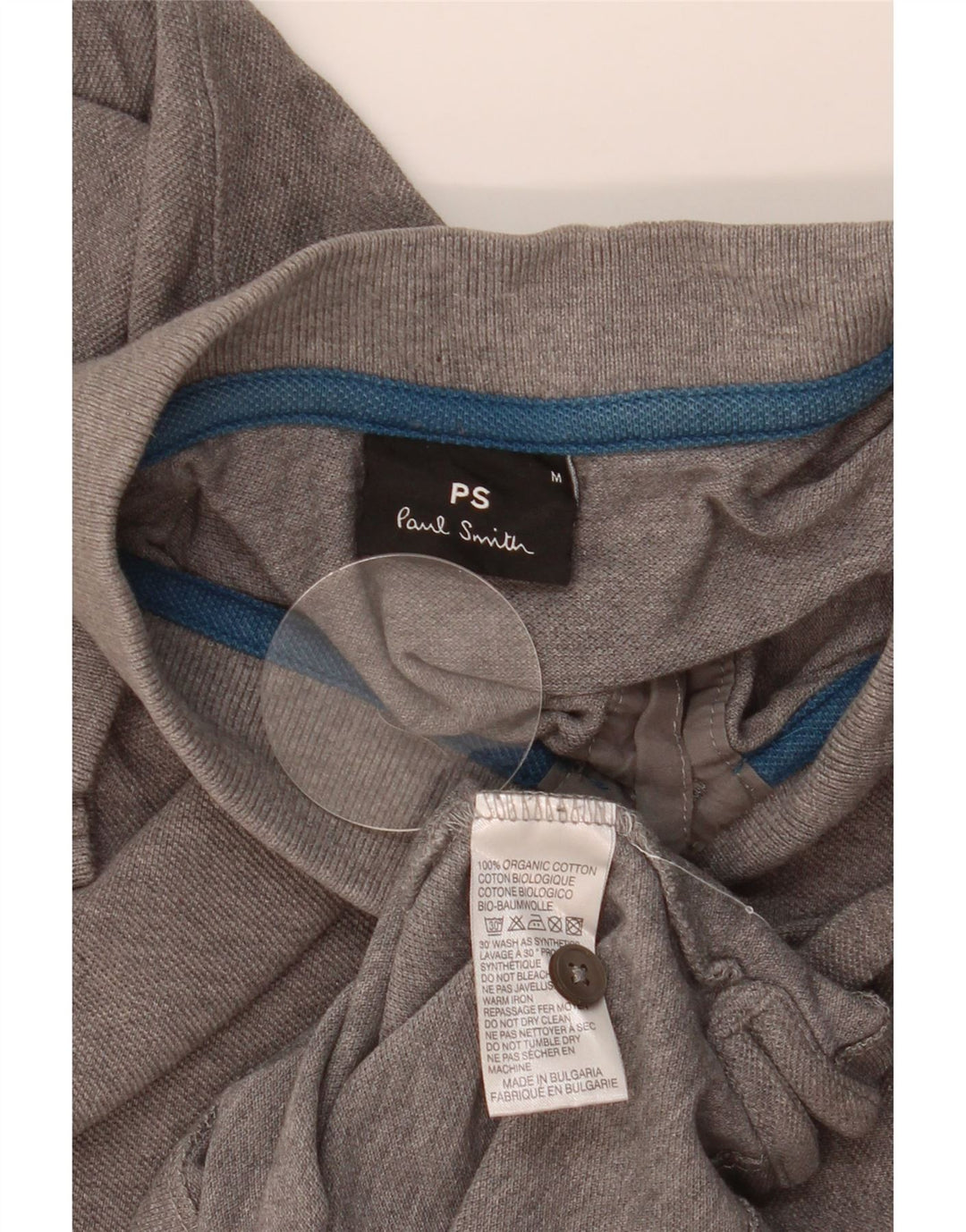Polo da uomo PAUL SMITH in cotone grigio medio