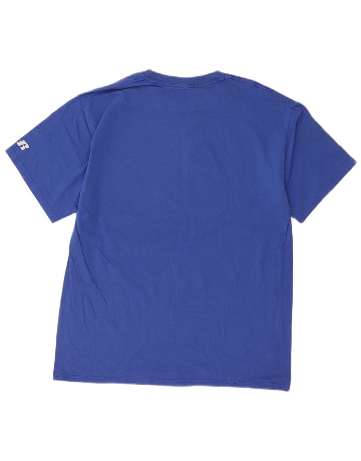 T-shirt grafica da uomo Russell Athletic Top in cotone blu medio