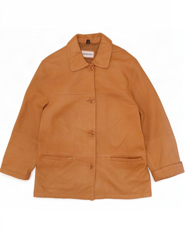 Giacca in pelle da donna UK 14 grande Beige