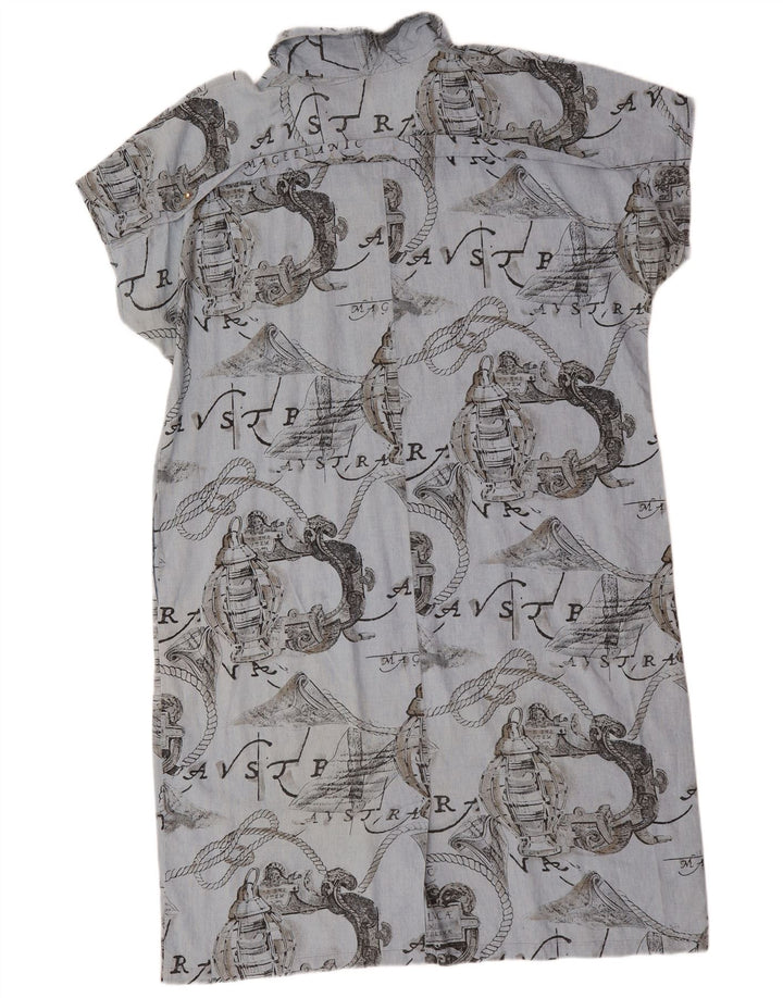 Abito a trapezio grafico da donna Romy IT 54 3XL Blu