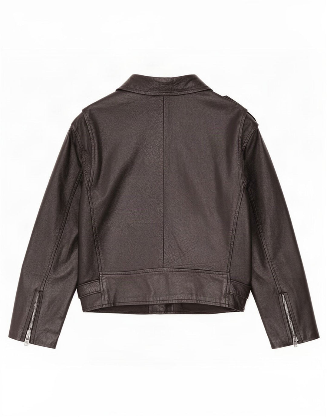 Giacca da motociclista in pelle vintage da donna UK 12 media nera