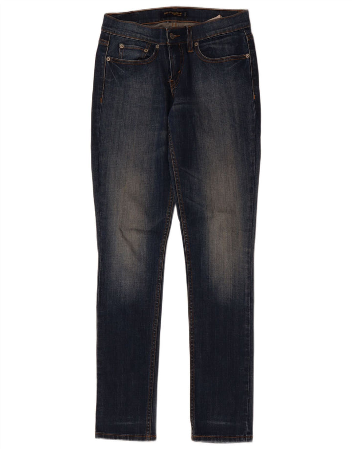 LEVI'S Donna 524 Jeans skinny super bassi US 5 Small W30 L32 Cotone blu