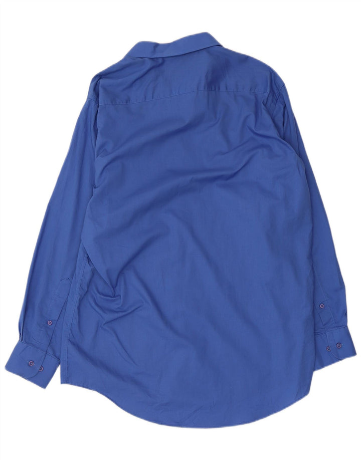 PIERRE CARDIN Camicia da uomo Taglia 15 1/2 Cotone blu medio