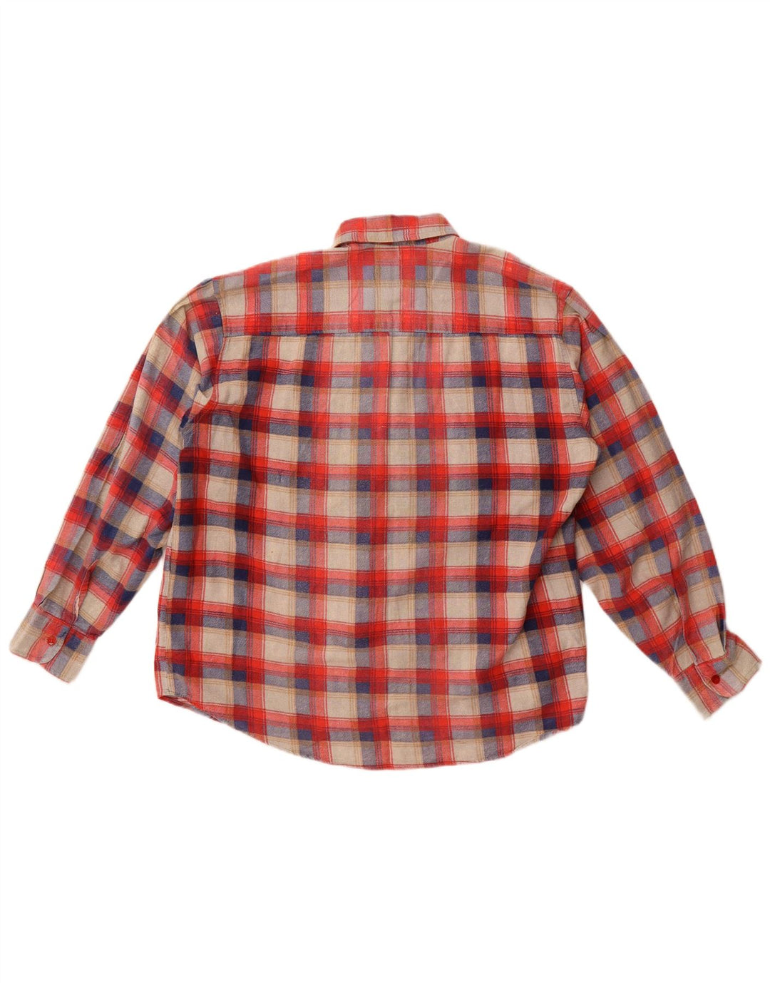 Camicia da uomo in flanella John Peel in cotone a quadri rosso medio