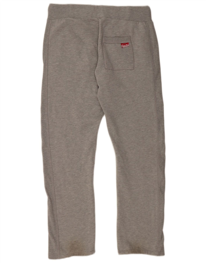 Pantaloni da tuta con grafica da uomo SUPERDRY in cotone grigio medio