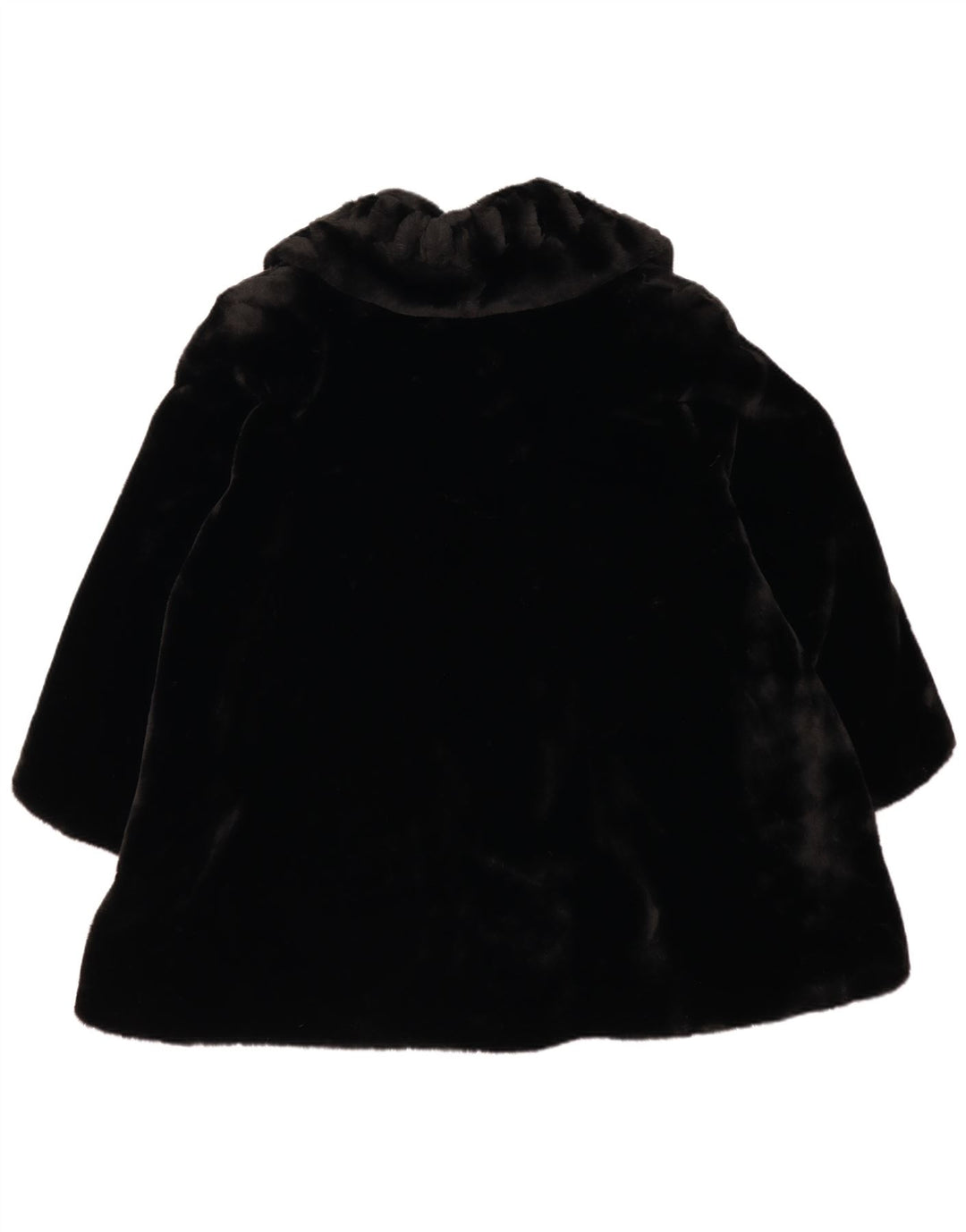 Cappotto oversize vintage in pelliccia sintetica da donna UK 18 XL poliestere nero