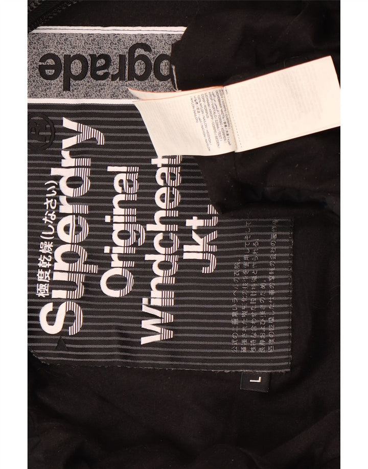 Giacca a vento grafica da uomo Superdry Windcheater UK 40 grande nera