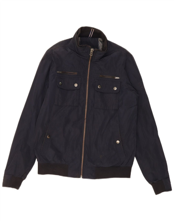 TOMMY HILFIGER Mens Bomber Jacket UK 36 Small Navy Blue