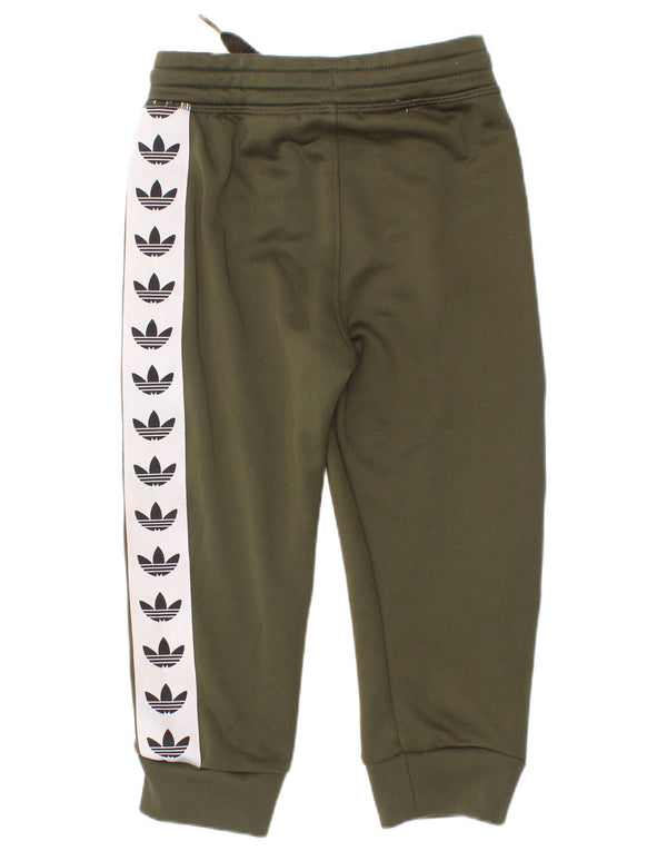 Pantaloni da tuta grafica Adidas da bambino 18-24 mesi color kaki