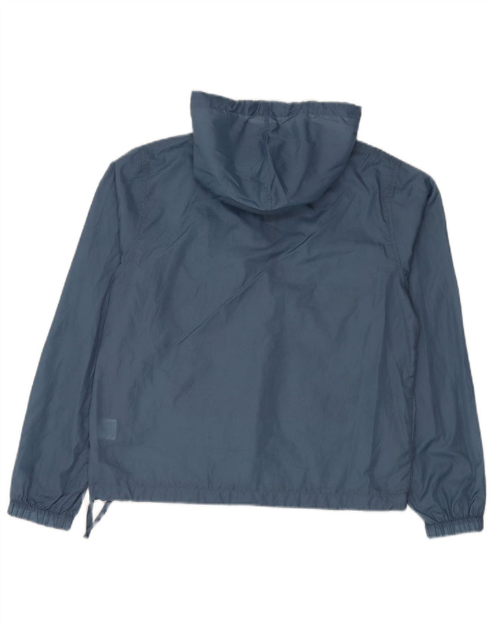 Giacca anorak con cappuccio grafica Kickers per ragazzi 11-12 anni in nylon blu