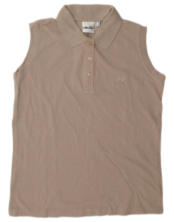 Polo senza maniche da donna Ellesse UK 18 XL Cotone beige