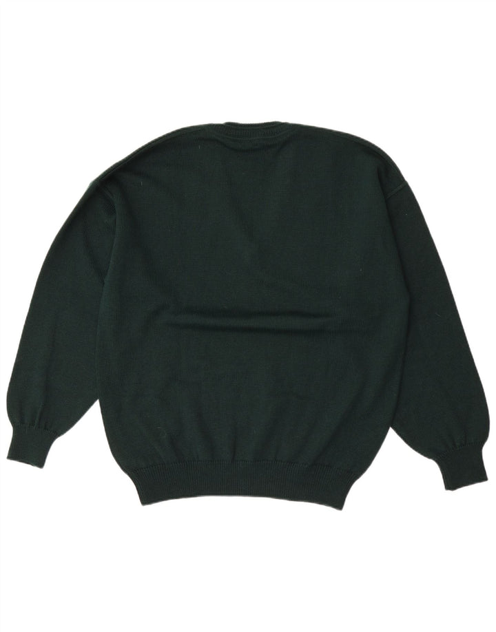 Maglione da uomo con scollo a V White Sails grande lana verde