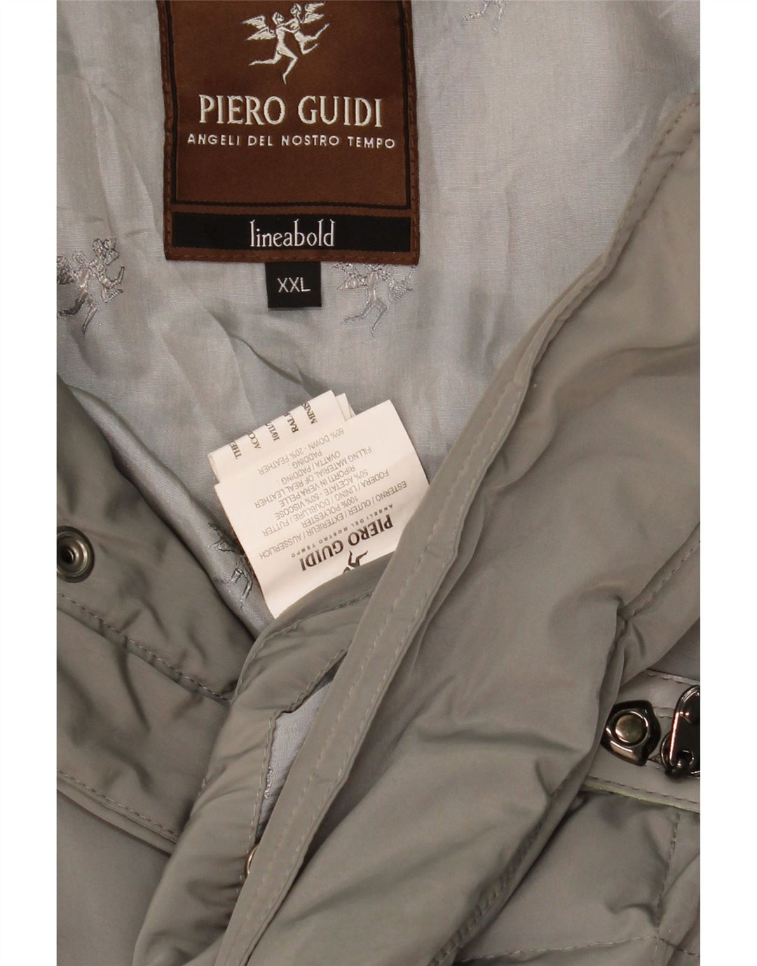 Cappotto imbottito da uomo Piero Guidi UK 44 2XL Poliestere grigio