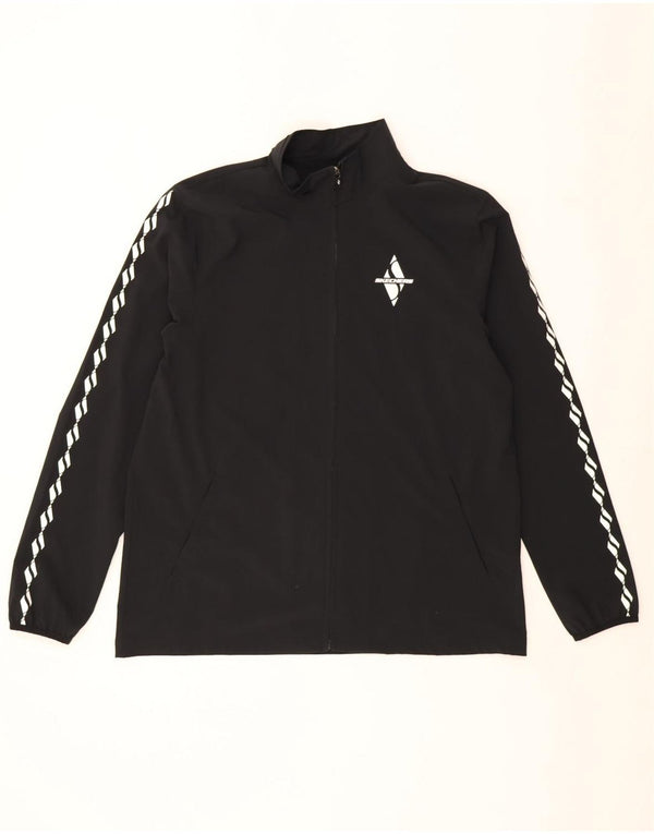 Giacca da ginnastica grafica da uomo Skechers grande in poliestere nero