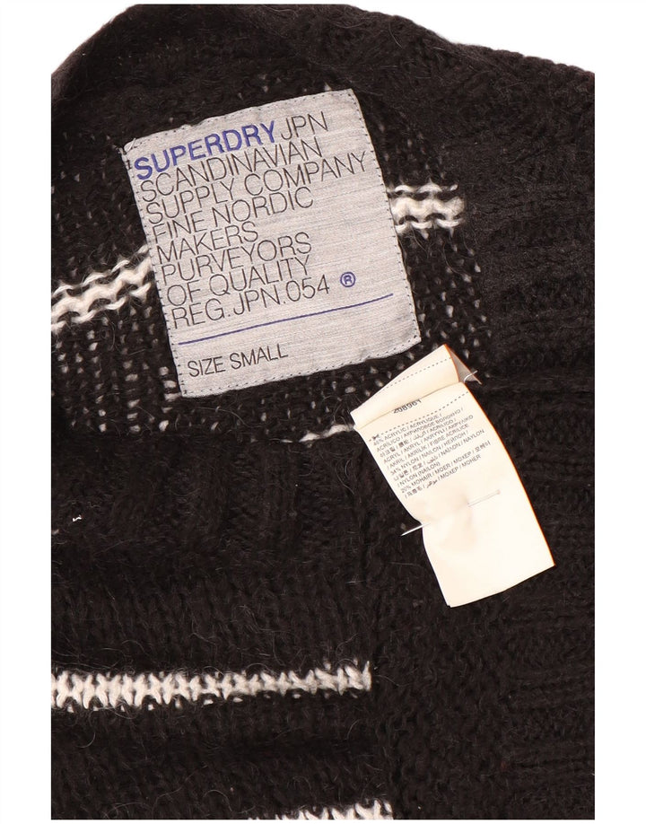 Maglione maglione girocollo da donna Superdry UK 10 Small Black Striped