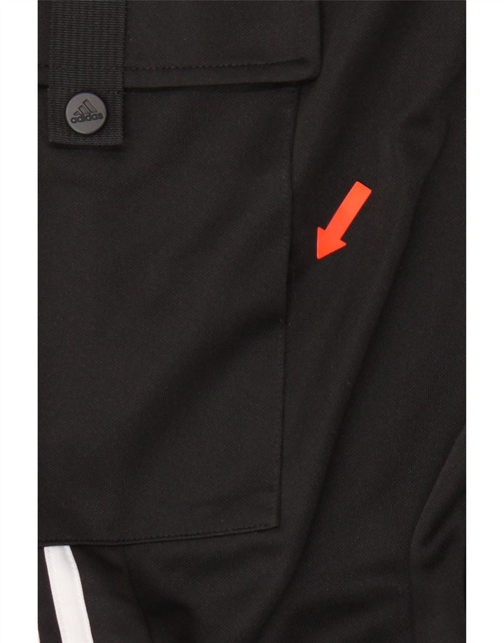 Pantaloni da tuta Adidas Cargo da uomo grandi in poliestere nero