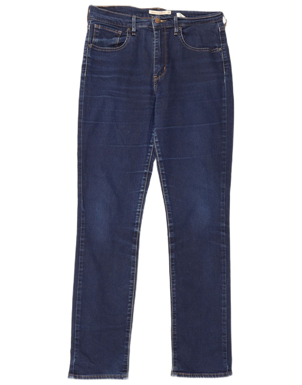 Jeans dritti a vita alta Levi's 724 da donna W30 L30 cotone blu navy