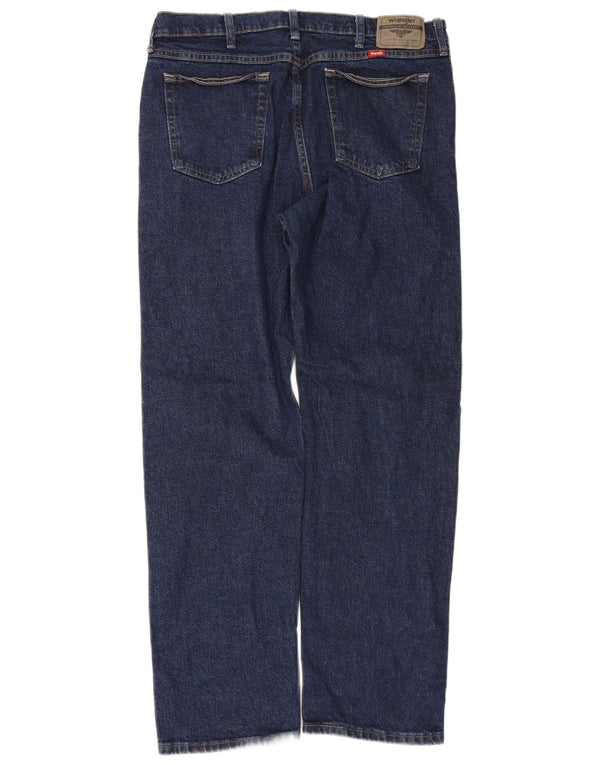 Jeans dritti da uomo Wrangler W36 L32 cotone blu navy