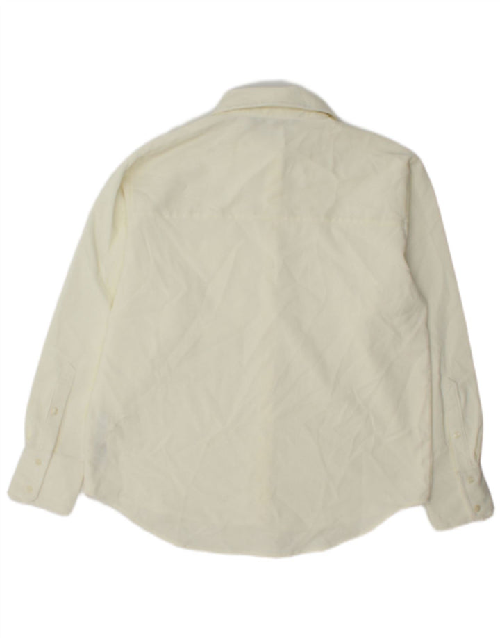 Camicia da donna oversize in velluto a coste Zara UK 10 piccola in poliestere bianco sporco